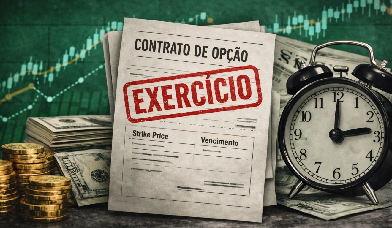 Qual a importância do exercício na prática de estratégias com opções?